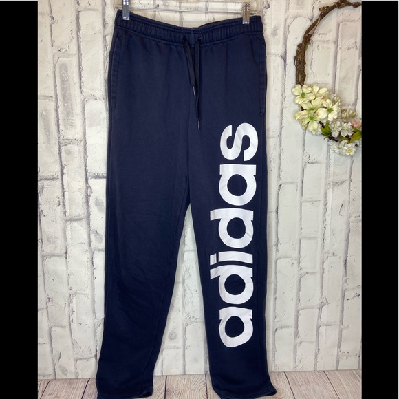 Adidas blue skinny jogger sweats - Picture 2 of 9